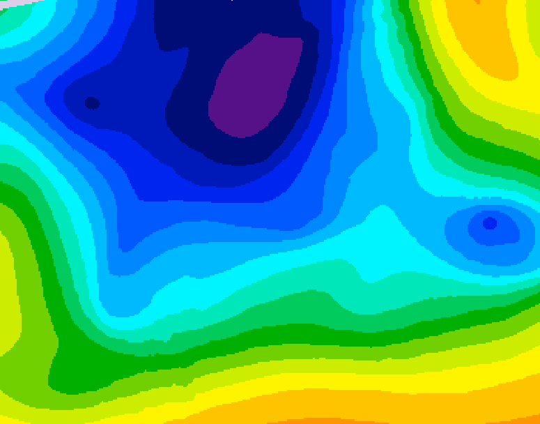 GDPS 500 millibar geopotential height 078 hour forecast chart for Canada based on 2025/12/24 0000Z data