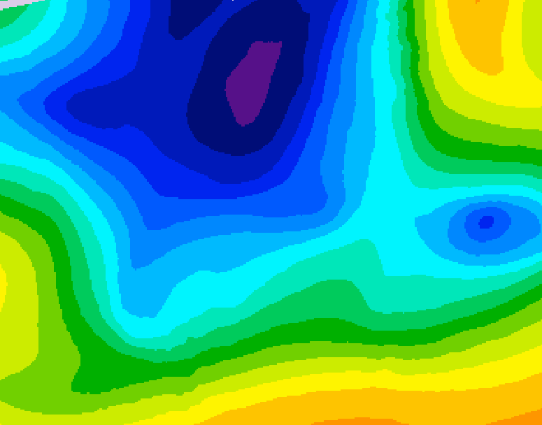 GDPS 500 millibar geopotential height 084 hour forecast chart for Canada based on 2025/12/24 0000Z data