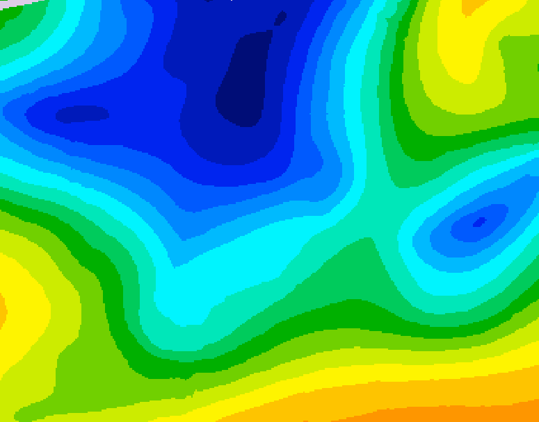 GDPS 500 millibar geopotential height 096 hour forecast chart for Canada based on 2025/12/24 0000Z data