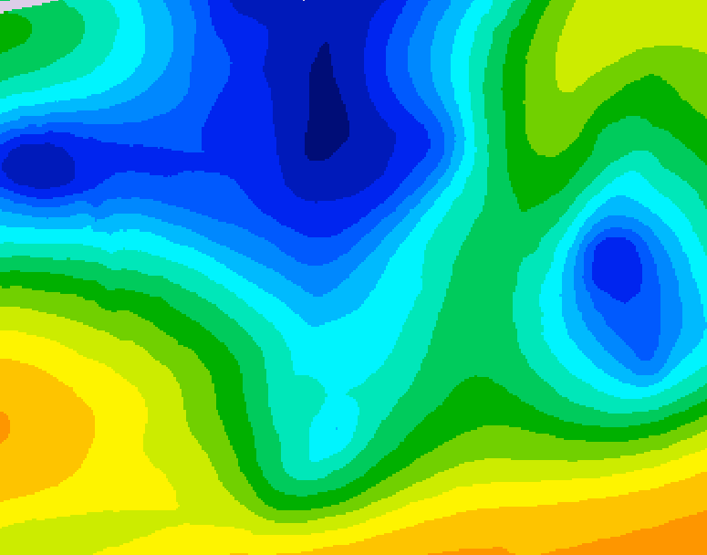 GDPS 500 millibar geopotential height 114 hour forecast chart for Canada based on 2025/12/24 0000Z data