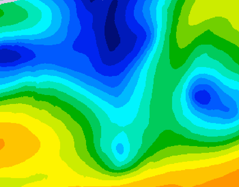 GDPS 500 millibar geopotential height 120 hour forecast chart for Canada based on 2025/12/24 0000Z data