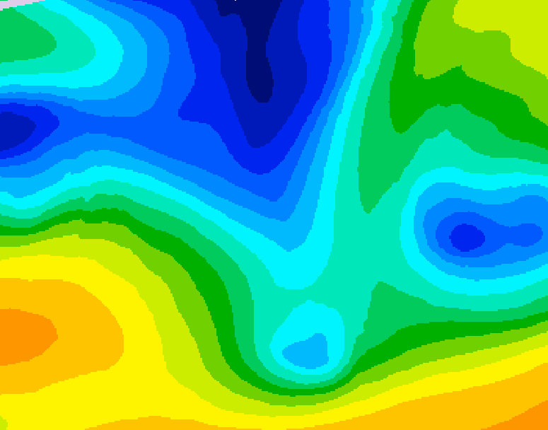 GDPS 500 millibar geopotential height 126 hour forecast chart for Canada based on 2025/12/24 0000Z data