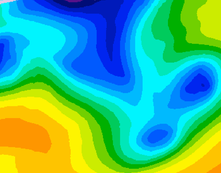 GDPS 500 millibar geopotential height 144 hour forecast chart for Canada based on 2025/12/24 0000Z data