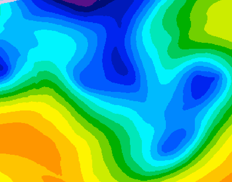 GDPS 500 millibar geopotential height 150 hour forecast chart for Canada based on 2025/12/24 0000Z data