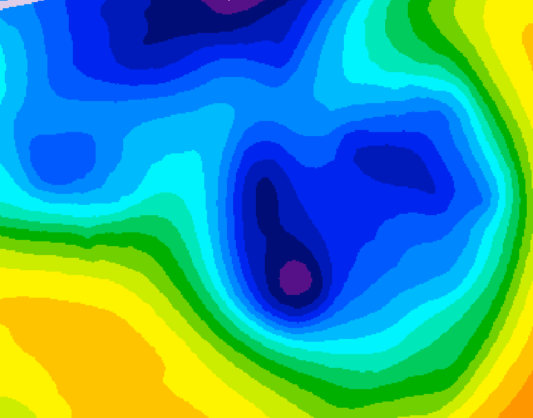 GDPS 500 millibar geopotential height 180 hour forecast chart for Canada based on 2025/12/24 0000Z data
