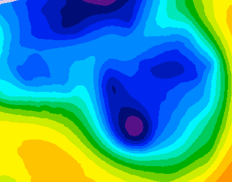GDPS 500 millibar geopotential height 186 hour forecast chart for Canada based on 2025/12/24 0000Z data