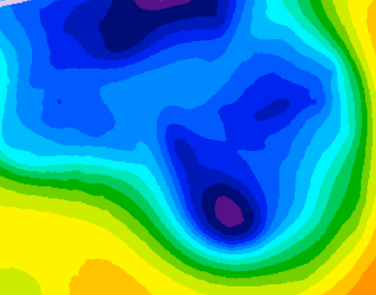 GDPS 500 millibar geopotential height 192 hour forecast chart for Canada based on 2025/12/24 0000Z data