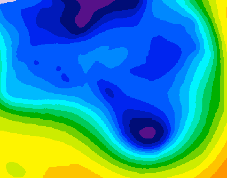 GDPS 500 millibar geopotential height 198 hour forecast chart for Canada based on 2025/12/24 0000Z data