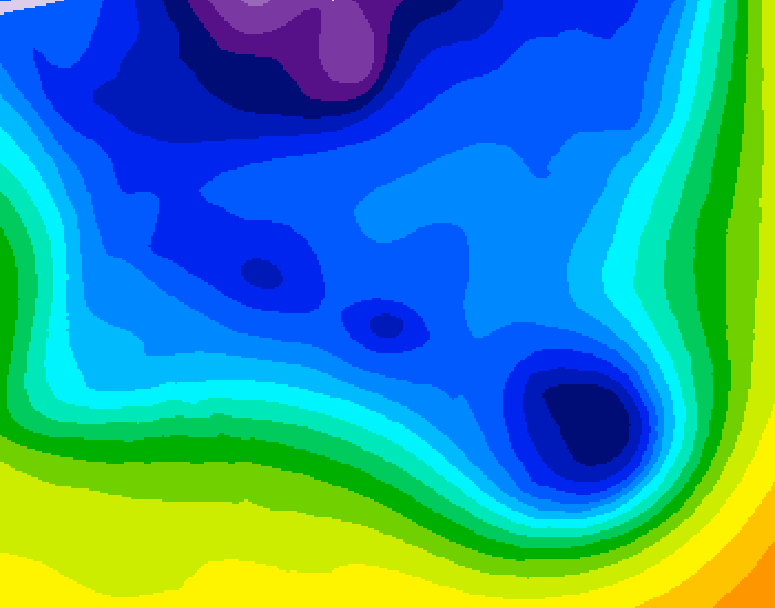 GDPS 500 millibar geopotential height 216 hour forecast chart for Canada based on 2025/12/24 0000Z data