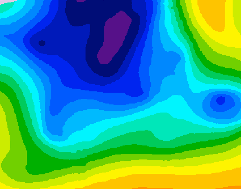 GDPS 500 millibar geopotential height 066 hour forecast chart for Canada based on 2025/12/24 1200Z data