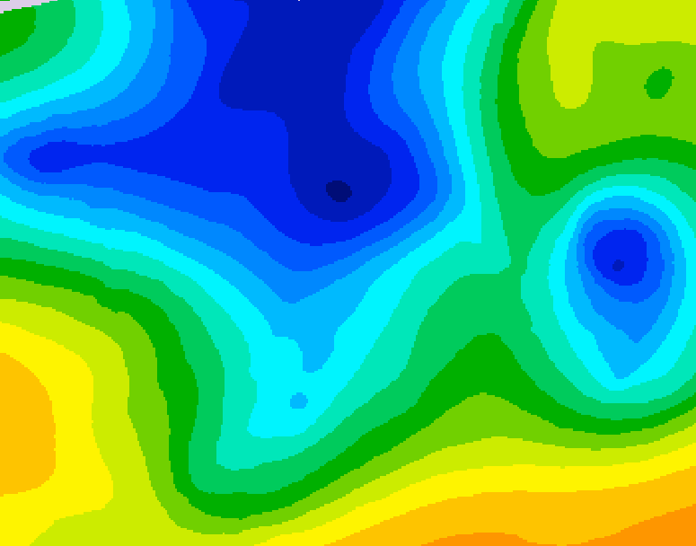 GDPS 500 millibar geopotential height 096 hour forecast chart for Canada based on 2025/12/24 1200Z data