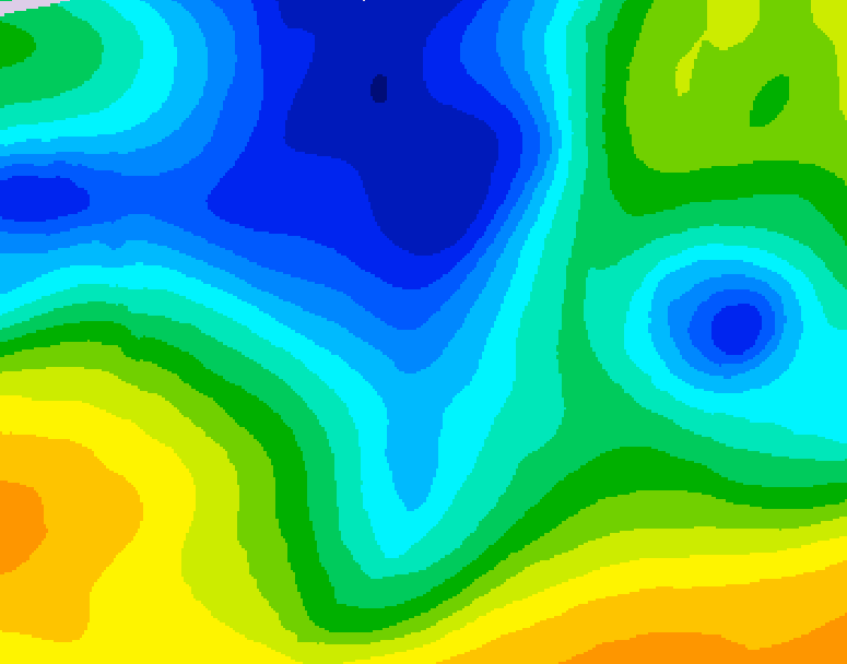 GDPS 500 millibar geopotential height 108 hour forecast chart for Canada based on 2025/12/24 1200Z data