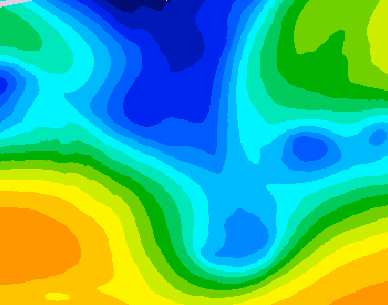 GDPS 500 millibar geopotential height 126 hour forecast chart for Canada based on 2025/12/24 1200Z data