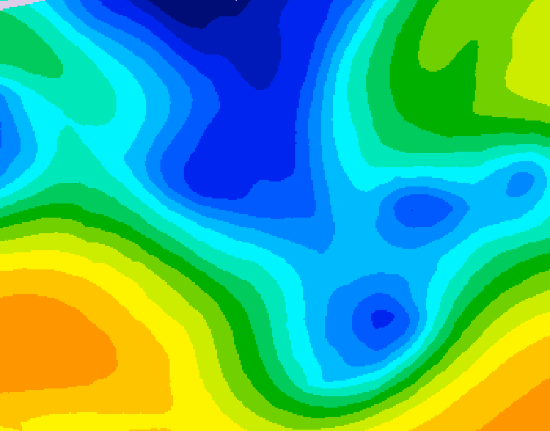 GDPS 500 millibar geopotential height 132 hour forecast chart for Canada based on 2025/12/24 1200Z data