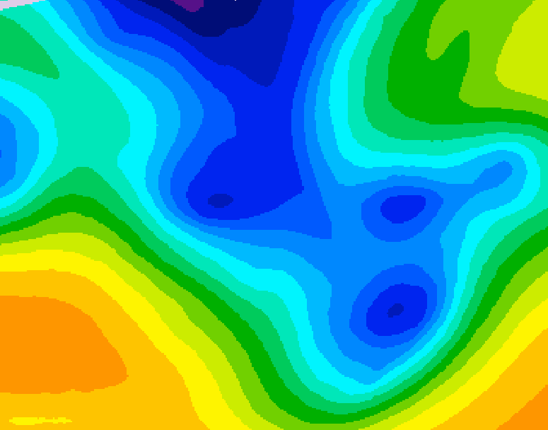 GDPS 500 millibar geopotential height 138 hour forecast chart for Canada based on 2025/12/24 1200Z data