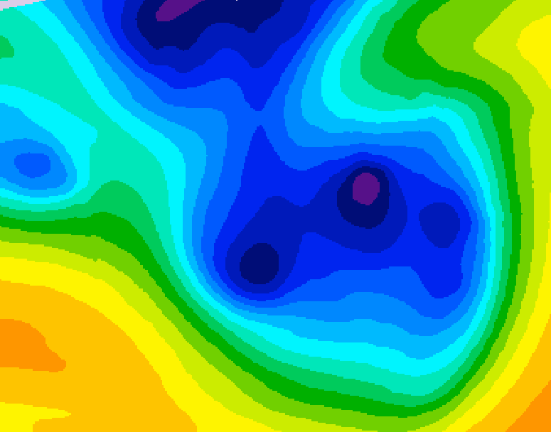 GDPS 500 millibar geopotential height 156 hour forecast chart for Canada based on 2025/12/24 1200Z data