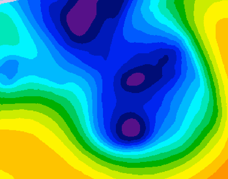 GDPS 500 millibar geopotential height 174 hour forecast chart for Canada based on 2025/12/24 1200Z data