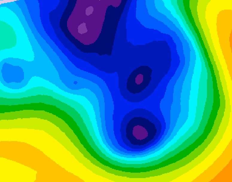 GDPS 500 millibar geopotential height 180 hour forecast chart for Canada based on 2025/12/24 1200Z data