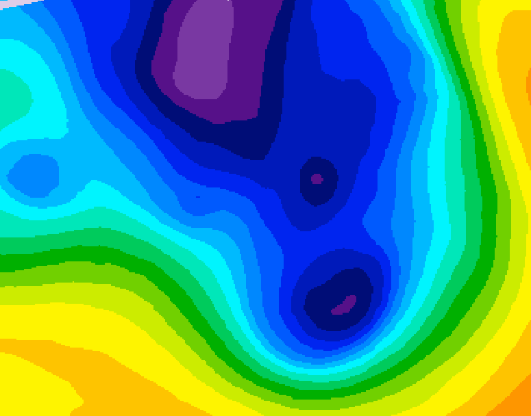 GDPS 500 millibar geopotential height 186 hour forecast chart for Canada based on 2025/12/24 1200Z data