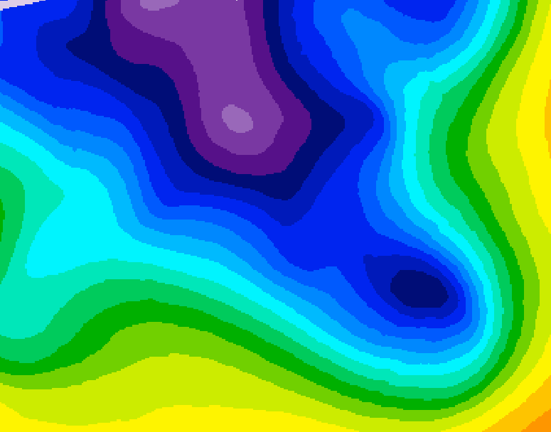 GDPS 500 millibar geopotential height 216 hour forecast chart for Canada based on 2025/12/24 1200Z data