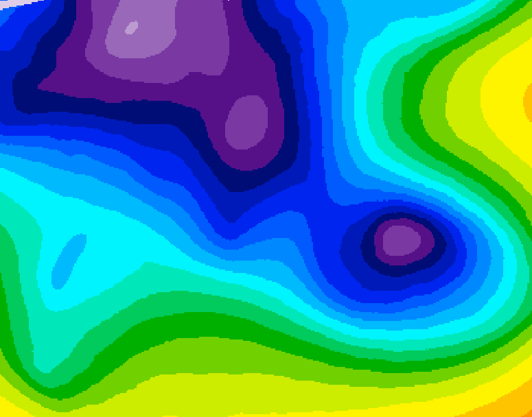 GDPS 500 millibar geopotential height 234 hour forecast chart for Canada based on 2025/12/24 1200Z data