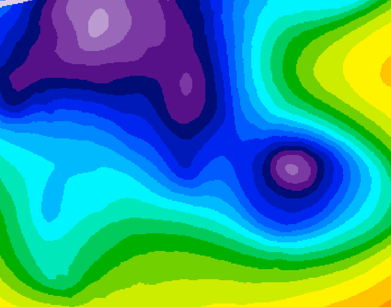 GDPS 500 millibar geopotential height 240 hour forecast chart for Canada based on 2025/12/24 1200Z data