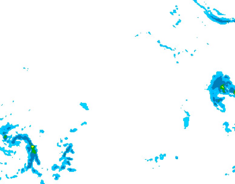 GDPS precipitation 036 hour forecast chart for Canada based on 2025/12/24 0000Z data