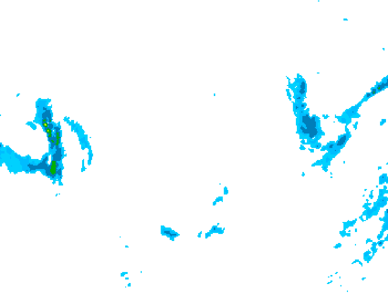 GDPS precipitation 102 hour forecast chart for Canada based on 2025/12/24 0000Z data