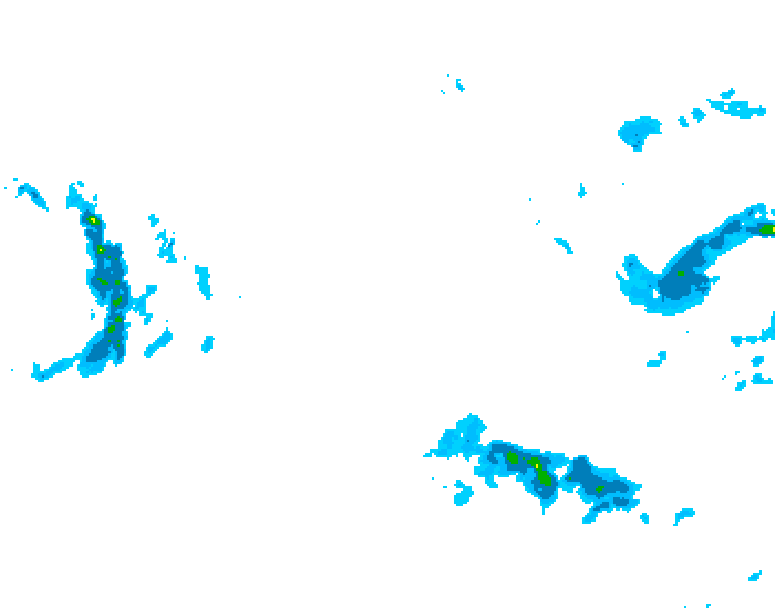 GDPS precipitation 132 hour forecast chart for Canada based on 2025/12/24 0000Z data