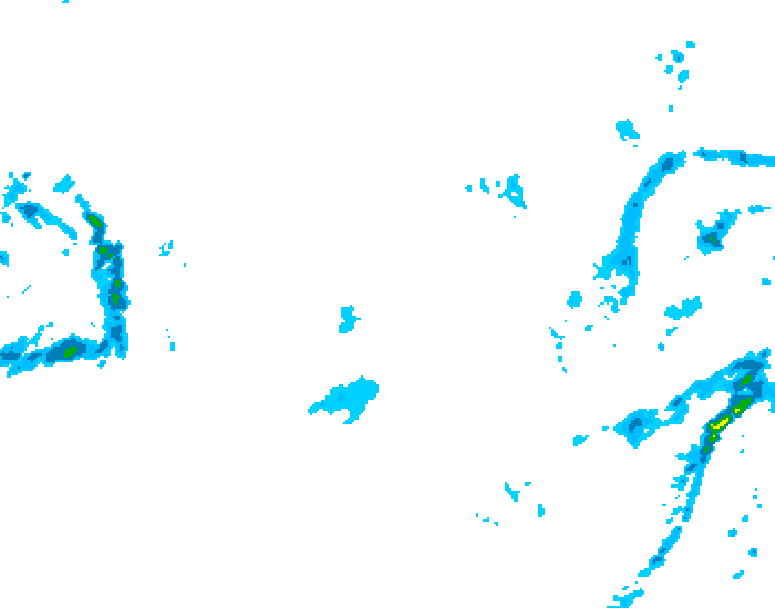 GDPS precipitation 150 hour forecast chart for Canada based on 2025/12/24 0000Z data