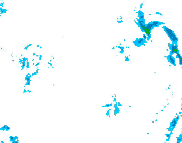 GDPS precipitation 180 hour forecast chart for Canada based on 2025/12/24 0000Z data