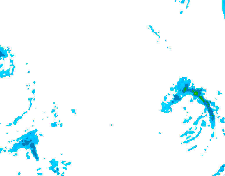 GDPS precipitation 222 hour forecast chart for Canada based on 2025/12/24 0000Z data