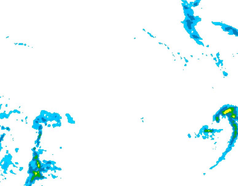 GDPS precipitation 006 hour forecast chart for Canada based on 2025/12/24 1200Z data