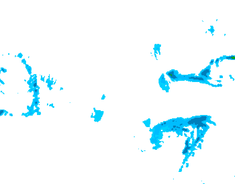 GDPS precipitation 132 hour forecast chart for Canada based on 2025/12/24 1200Z data