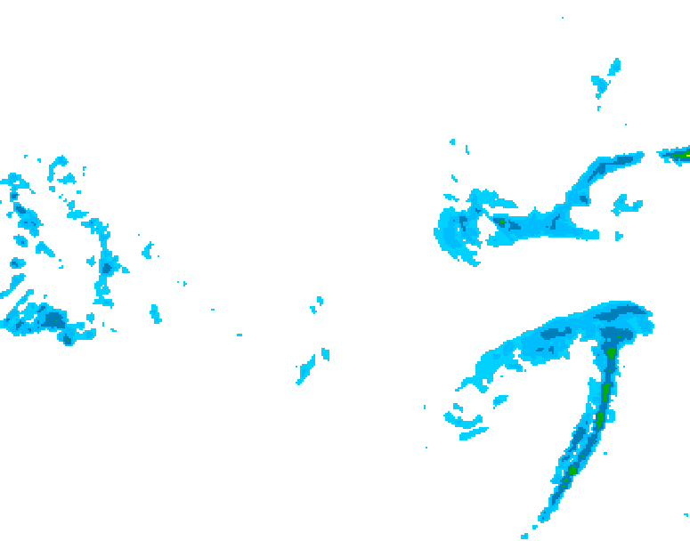 GDPS precipitation 138 hour forecast chart for Canada based on 2025/12/24 1200Z data