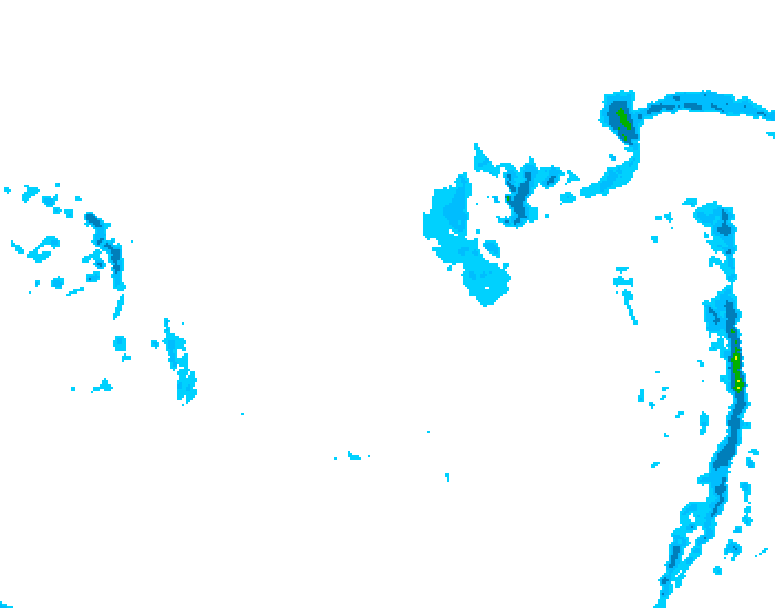 GDPS precipitation 156 hour forecast chart for Canada based on 2025/12/24 1200Z data