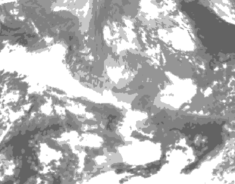 GDPS total cloud 006 hour forecast chart for Canada based on 2025/12/24 0000Z data
