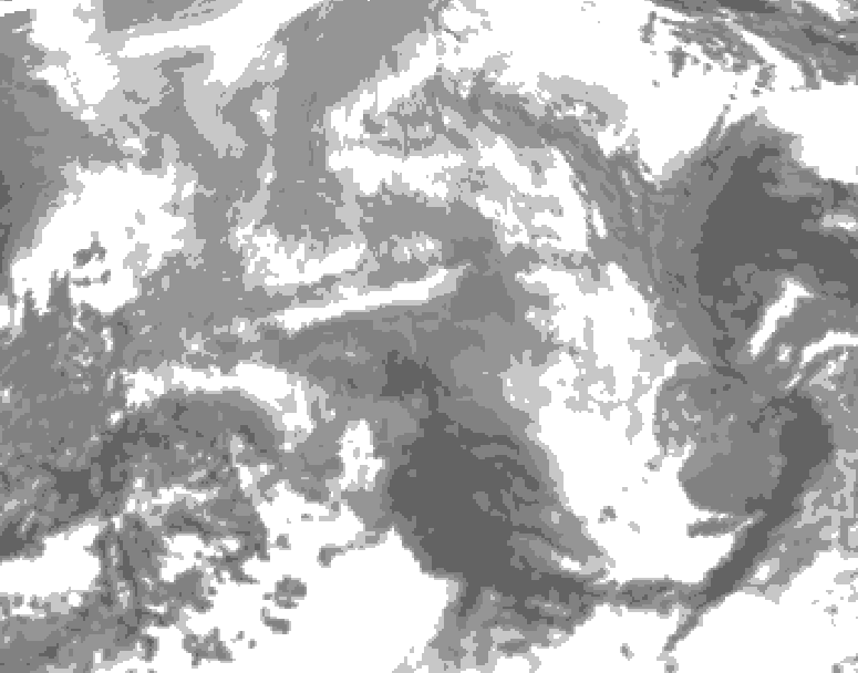 GDPS total cloud 054 hour forecast chart for Canada based on 2025/12/24 0000Z data