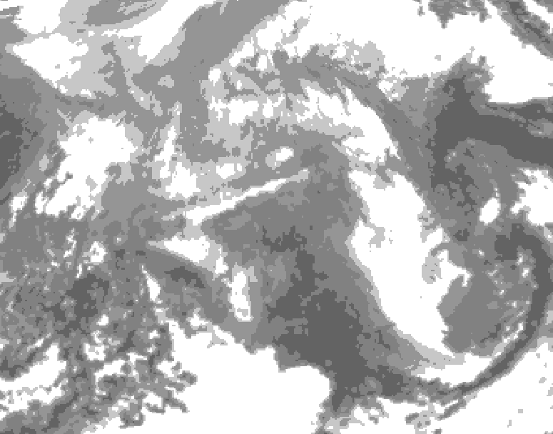 GDPS total cloud 060 hour forecast chart for Canada based on 2025/12/24 0000Z data
