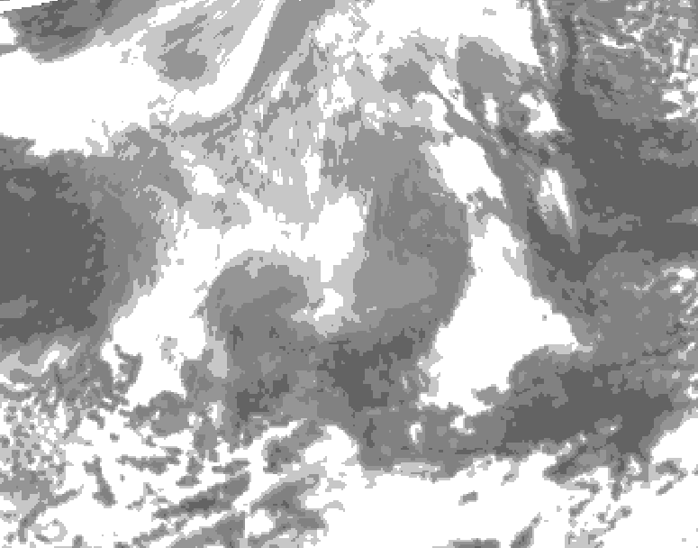 GDPS total cloud 090 hour forecast chart for Canada based on 2025/12/24 0000Z data