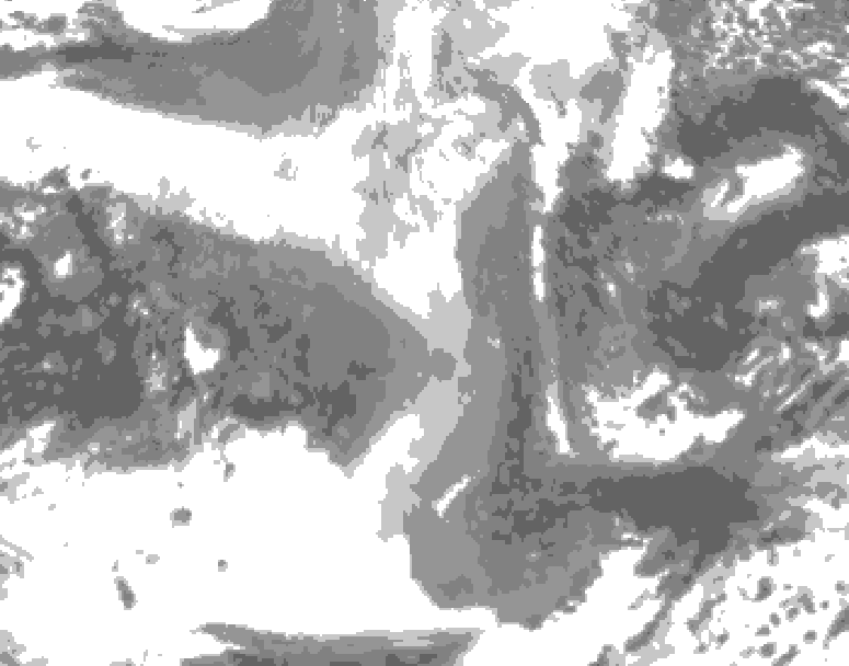 GDPS total cloud 138 hour forecast chart for Canada based on 2025/12/24 0000Z data