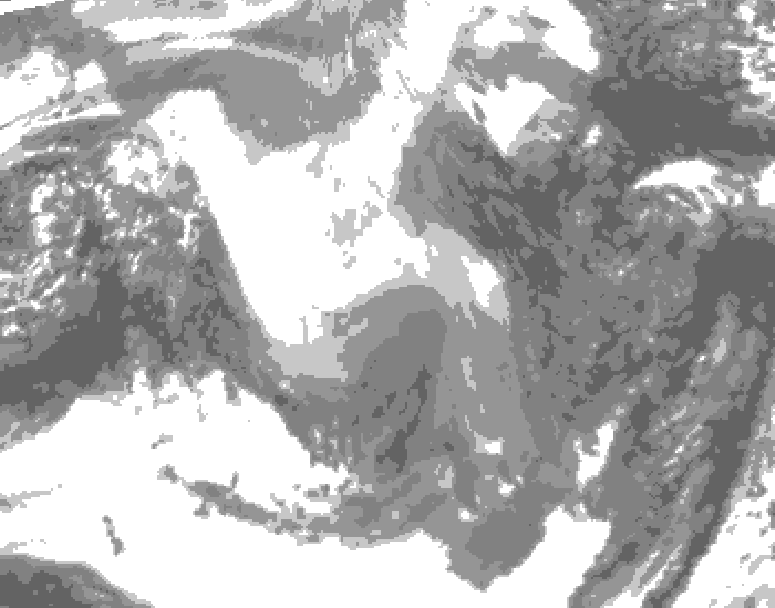 GDPS total cloud 162 hour forecast chart for Canada based on 2025/12/24 0000Z data