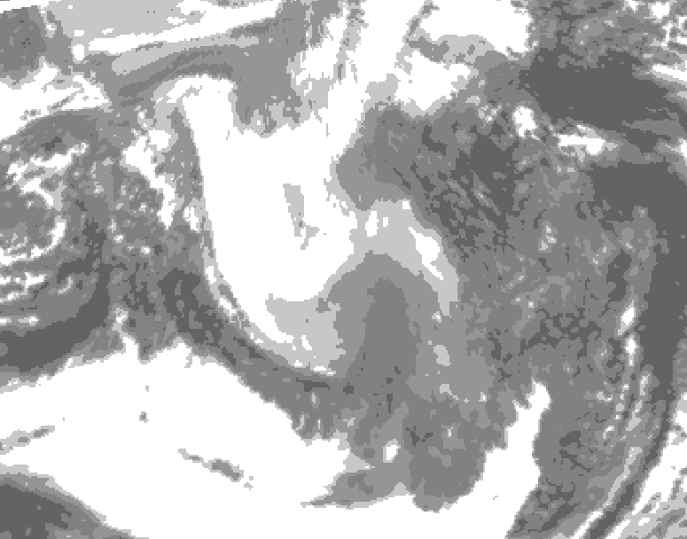 GDPS total cloud 168 hour forecast chart for Canada based on 2025/12/24 0000Z data