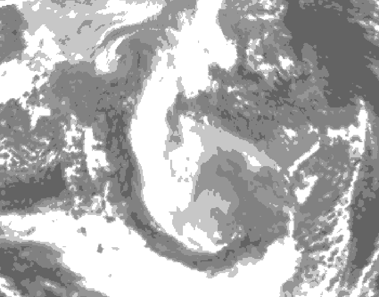 GDPS total cloud 186 hour forecast chart for Canada based on 2025/12/24 0000Z data