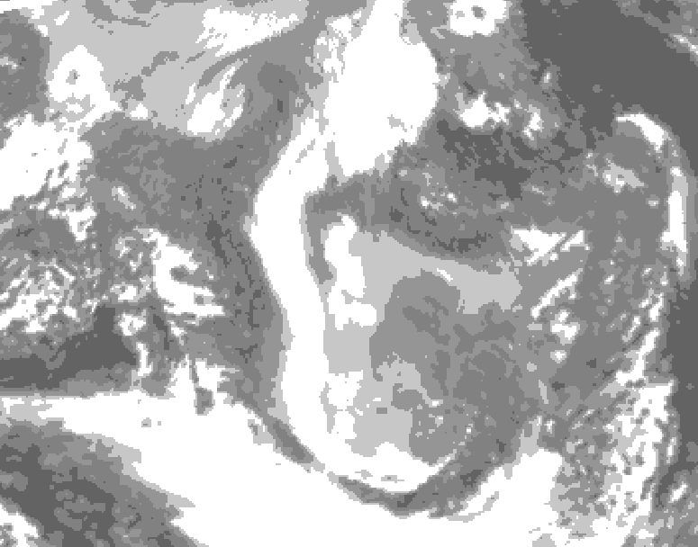GDPS total cloud 192 hour forecast chart for Canada based on 2025/12/24 0000Z data