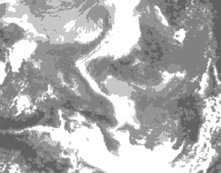 GDPS total cloud 210 hour forecast chart for Canada based on 2025/12/24 0000Z data