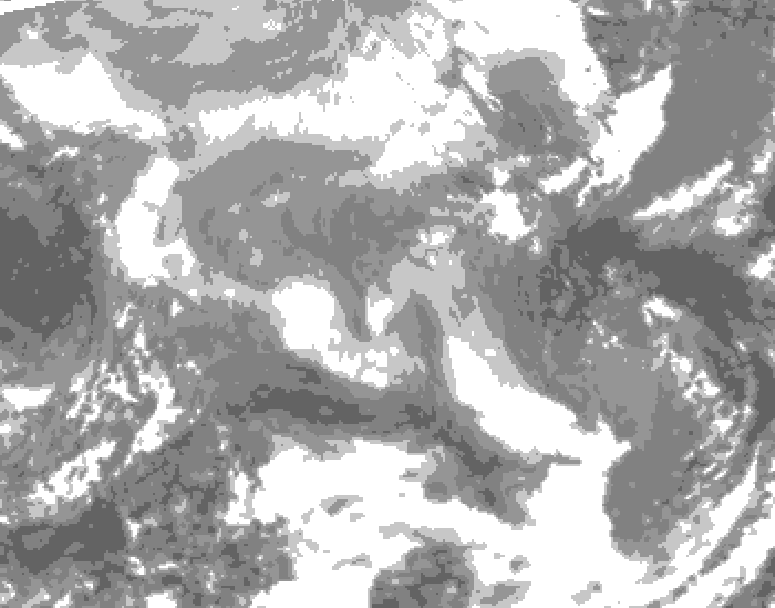 GDPS total cloud 234 hour forecast chart for Canada based on 2025/12/24 0000Z data