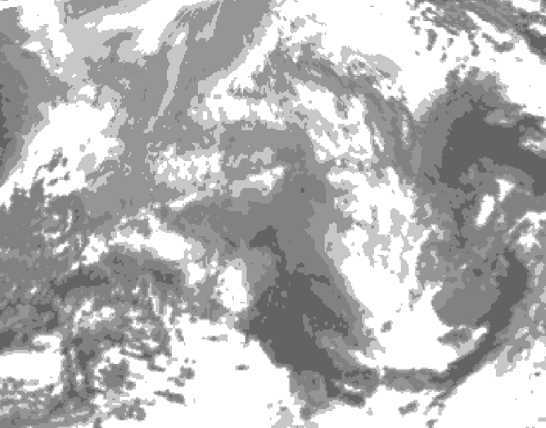 GDPS total cloud 042 hour forecast chart for Canada based on 2025/12/24 1200Z data