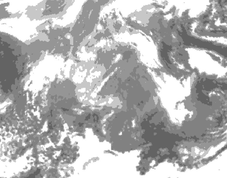 GDPS total cloud 060 hour forecast chart for Canada based on 2025/12/24 1200Z data