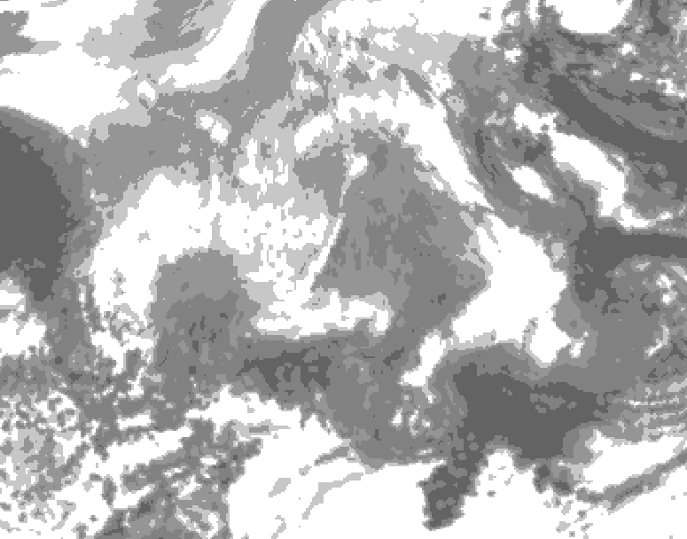 GDPS total cloud 066 hour forecast chart for Canada based on 2025/12/24 1200Z data